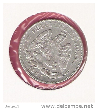 MEXICO 25 CENTAVOS 1883ZS SILVER KM406.9 - Mexique