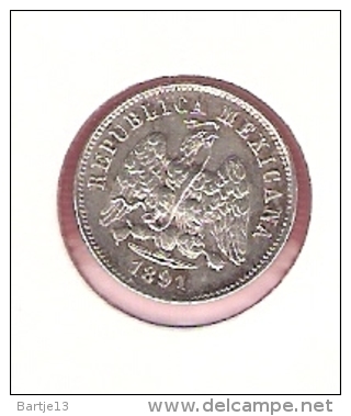 MEXICO 10 CENTAVOS 1891 MoM SILVER KM403.7 - Mexico