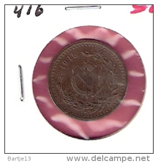 MEXICO 1 CENTAVO 1915 KM416  SCARCE - Mexique