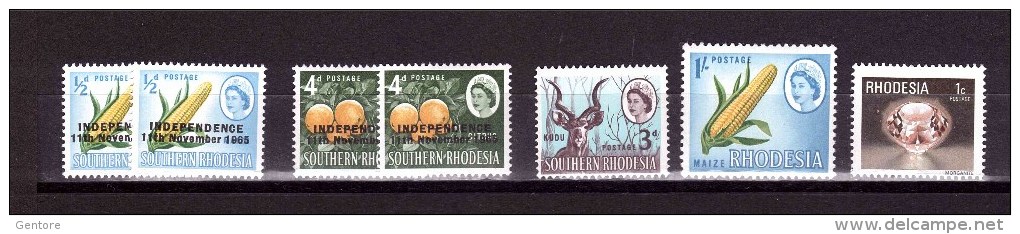 SOUTHERN RHODESIA 1964-65 Odd Value   Yvert Cat N°96-115-119-136-300 Absolutely Perfect MNH ** - Rhodesia Del Sud (...-1964)