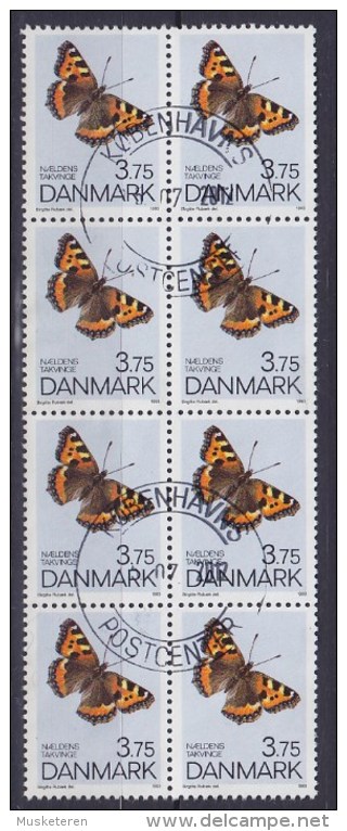 Denmark 1993 Mi. 1048    3.75 Kr Schmetterling Butterfly Papillon 8-Block !! - Blocs-feuillets