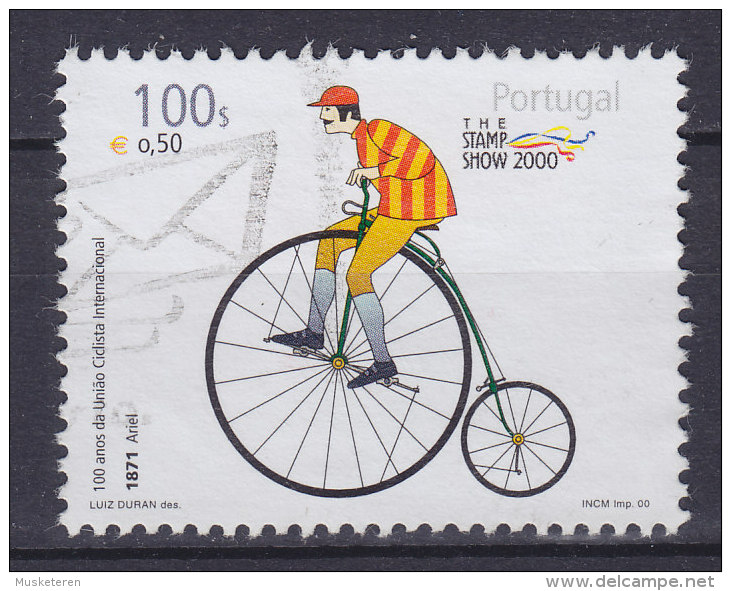 Portugal 2000 Mi. 2434    100 E / 0.50 € The Stamp Show, London Radfahren Bicycle Bicyclette (1871) - Usati