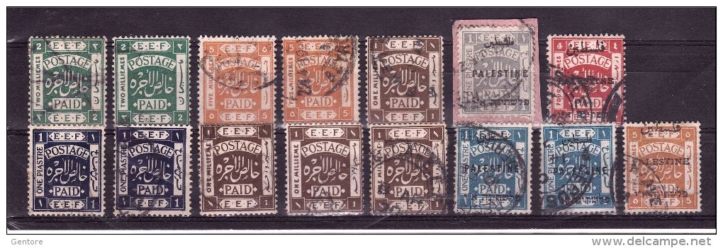 PALESTINE  1918-28 Lot Of Early Issue  Yvert Cat N° Various   Perfect Mint Hinged - Palestine