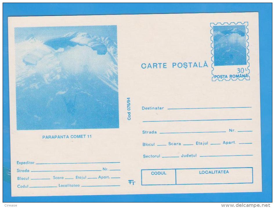 Sport Parachutting, Skydiving, Skygliding ROMANIA POSTAL STATIONERY 1994 - Fallschirmspringen