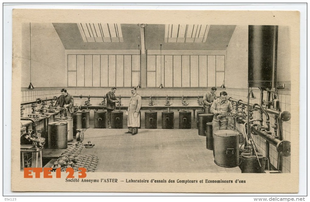 Paris XIII - Société Anonyme L'Aster - Laboratoire D'essais Des Compteurs Et économiseurs D'eau - Usine Et Bureau 6 / 8 - Arrondissement: 13