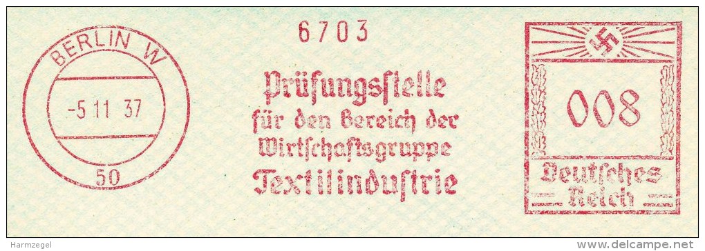 Ema, Meter, Textiel, Textile, Deutsches Reich - Textile