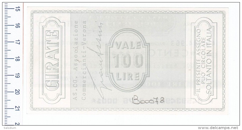 BANCA CATTOLICA DEL VENETO - Ass. Comm. VERONA - MINIASSEGNI - [10] Checks And Mini-checks