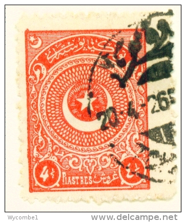 TURKEY  -  1923  Crescent And Star  41/2pi  Used As Scan - Oblitérés