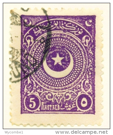 TURKEY  -  1923  Crescent And Star  5pi  Used As Scan - Oblitérés