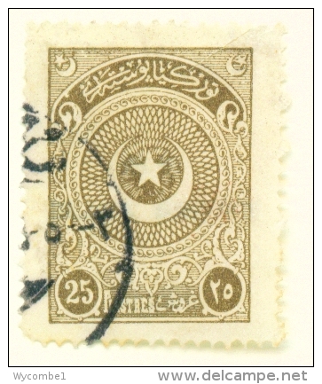 TURKEY  -  1923  Crescent And Star  25pi  Used As Scan - Used Stamps