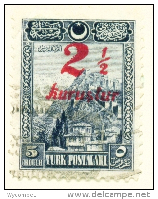 TURKEY  -  1929  Surcharge  21/2k On 5g  Used As Scan - Oblitérés