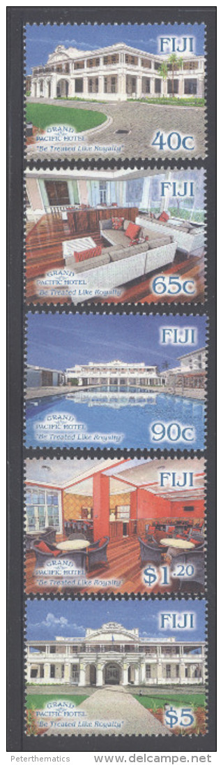 FIJI, 2014, MNH ,HOTELS, TOURISM, 5v - Hotel- & Gaststättengewerbe