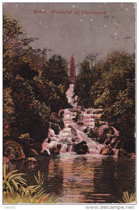 AK Berlin - Wasserfall Im Victoriapark - 1914 (11821) - Kreuzberg