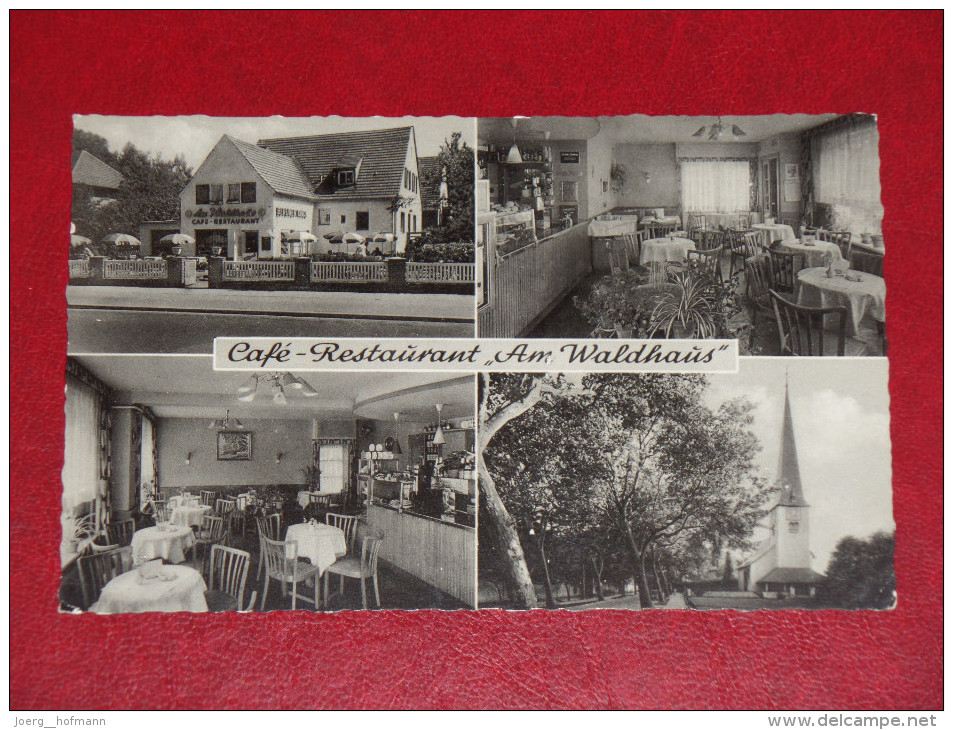 Berlin Nikolasee Cafe Restaurant Am Waldhaus Zehlendorf Wannsee Ungebraucht Unused Germany Postkarte Postcard - Zehlendorf