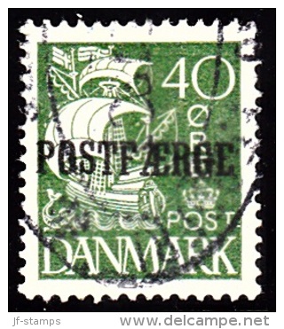 1927. Parcel Post (POSTFÆRGE). Karavel. 40 Øre Green. (Michel: PF14) - JF157585 - Pacchi Postali