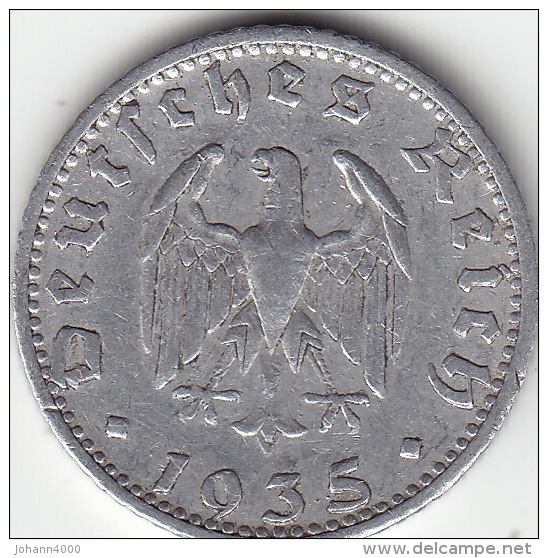 Drittes Reich 50 Reichspfennig 1935 D Ss - 50 Reichspfennig