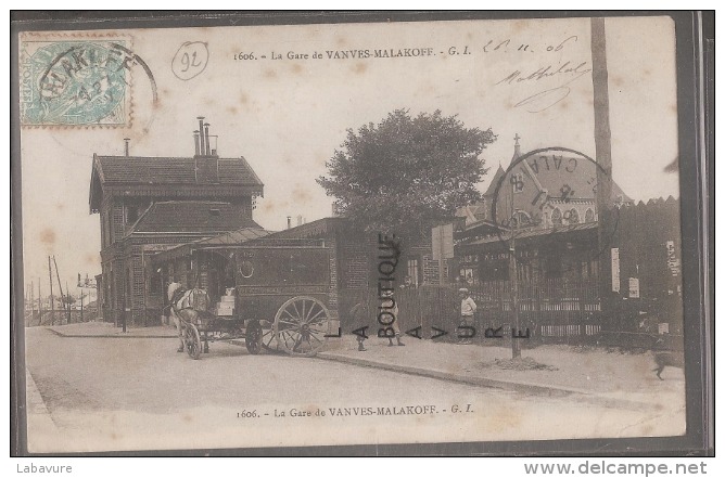 92 - VANVES-MALAKOFF---La Gare--diligence De Transport--animé - Vanves