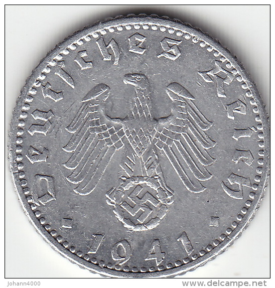 Drittes Reich 50 Reichspfennig 1941 A Ss - 50 Reichspfennig