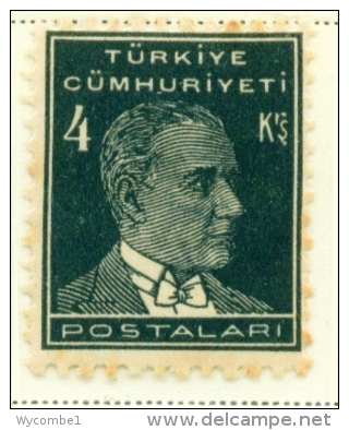 TURKEY  -  1931 To 1954  Kemal Attaturk  4k  Mounted/Hinged Mint (reverse Foxing) - Nuovi