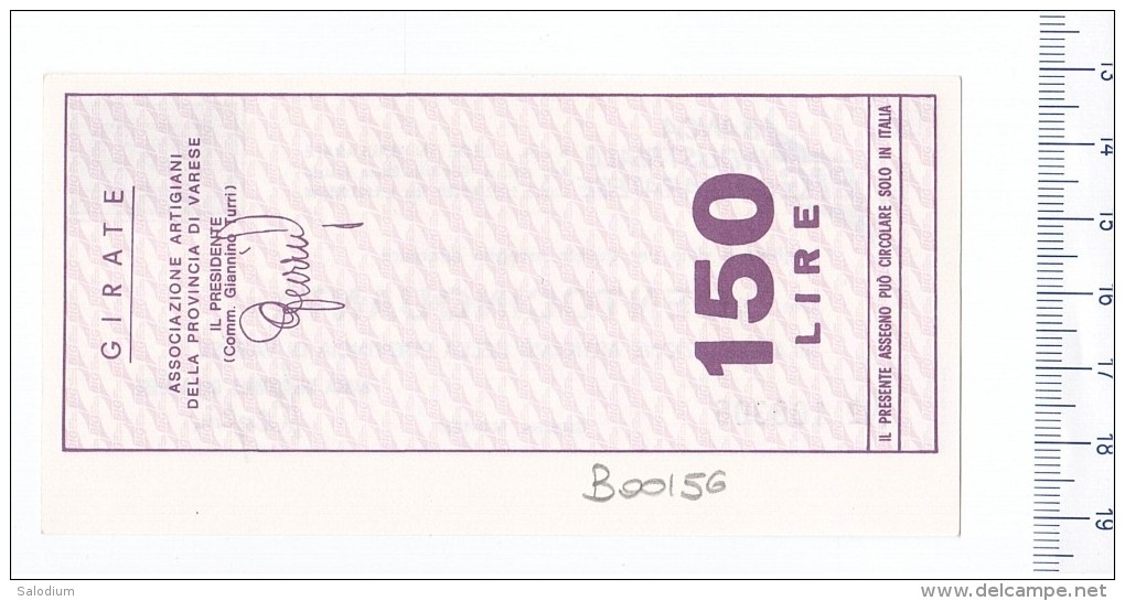 BIG BANCA INDUSTRIALE GALLARATESE - GALLARATE VARESE - MINIASSEGNI - Banconota Banknote Assegno - [10] Assegni E Miniassegni