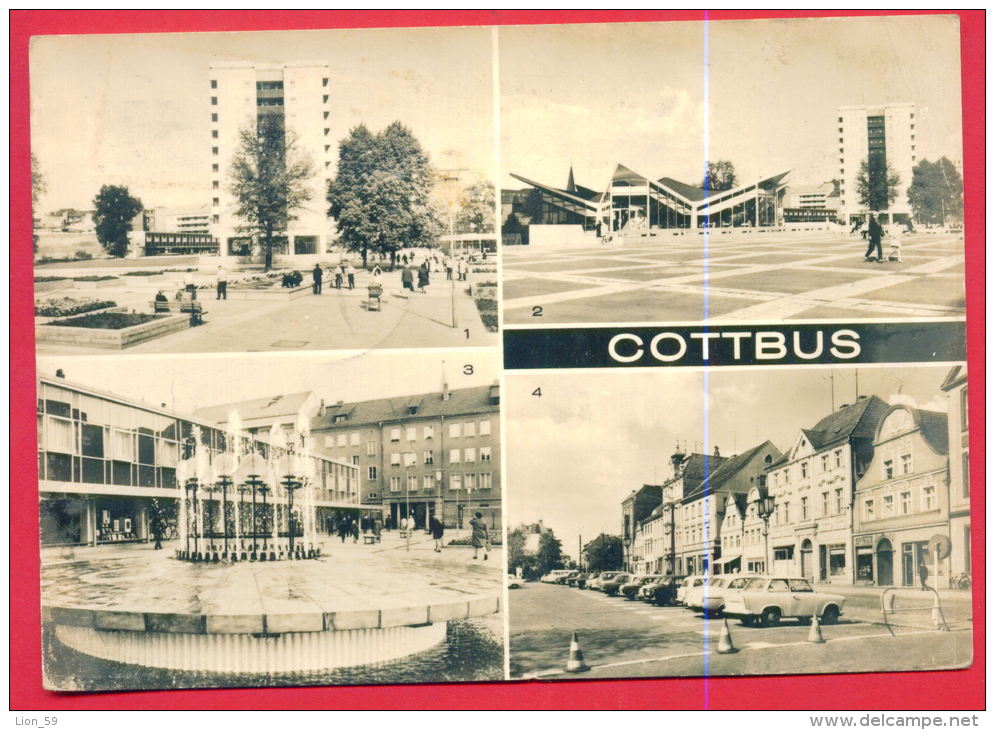 160469 / COTTBUS ( CHOSEBUZ ) - HOCHHAUS ,  MILCH  MOCCA BAR , SPRINGBRUNNEN ,  ALTNARKT -  USED  Germany Deutschland - Cottbus