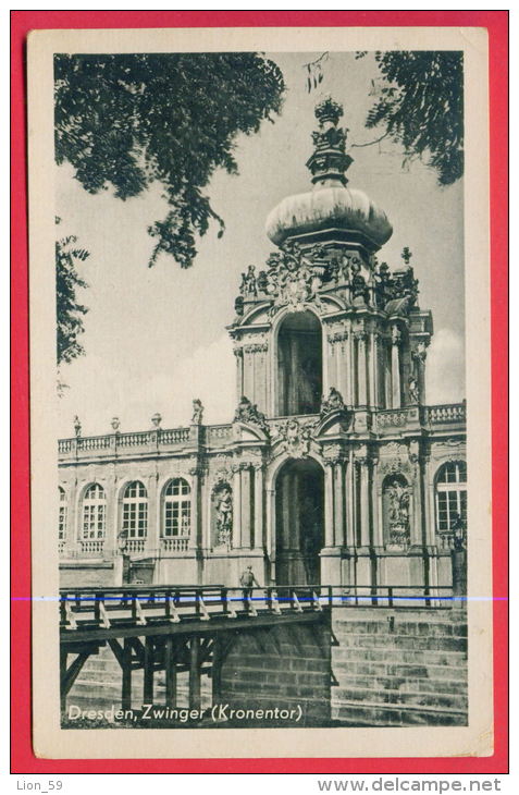 160474 / DRESDEN -  ZWINGER ( KRONENTOR ) - USED 1953 KATHE KOLLWITZ Germany Deutschland Allemagne Germania - Dresden