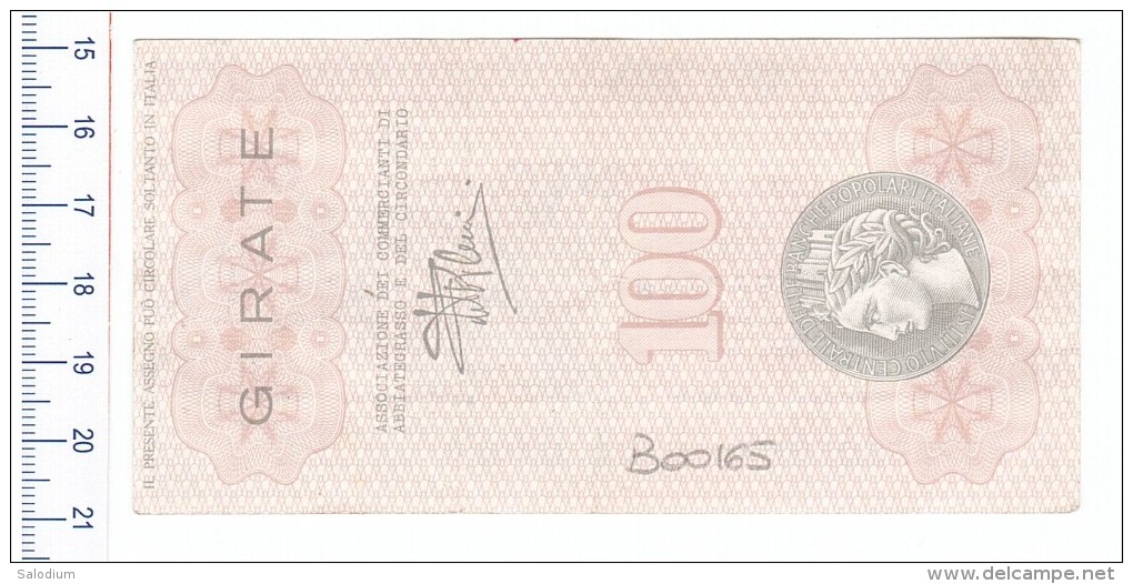 BANCHE POPOLARI ITALIANE - COMMERCIANTI ABBIATEGRASSO - MINIASSEGNI - Banconota Banknote Assegno - [10] Assegni E Miniassegni