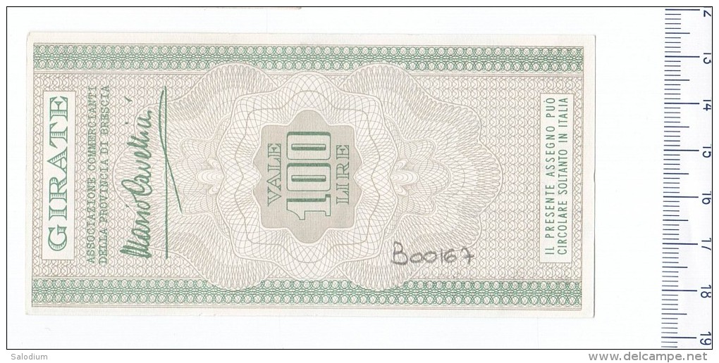 BANCA S. PAOLO BRESCIA - MINIASSEGNI - Banconota Banknote Assegno - [10] Assegni E Miniassegni