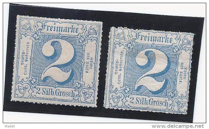 Allemagne Tour Et Taxis : 2 Timbres N°49, Neuf - Nuovi