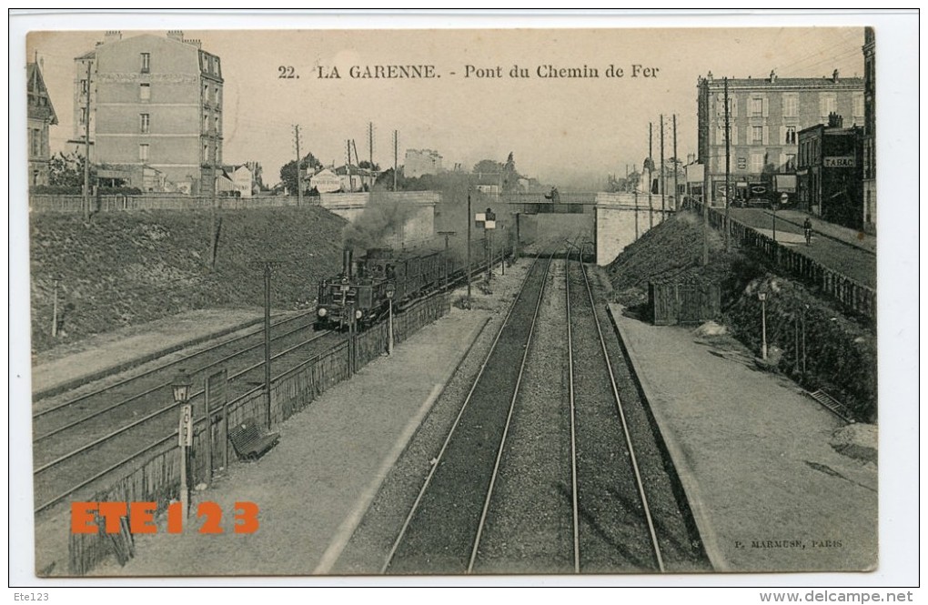 La Garenne  - Pont Du Chemin De Fer - Locomotive - La Garenne Colombes