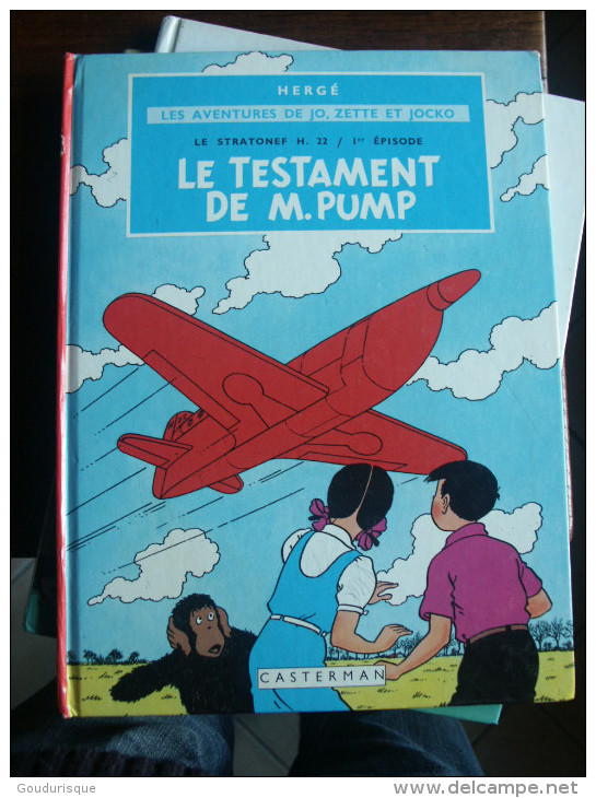 EO JO ZETTE ET JOCKO LE TESTAMENT DE M.PUMP  HERGE - Jo, Zette & Jocko