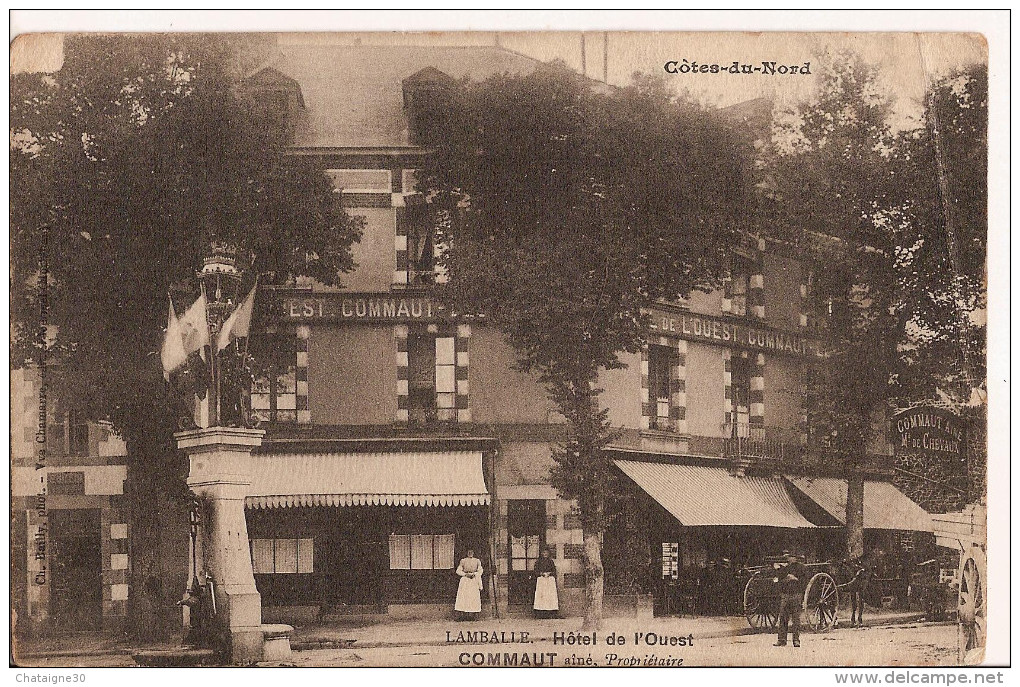 LAMBALLE - Hotel De L'Ouest - COMMAUT  1916 - Lamballe