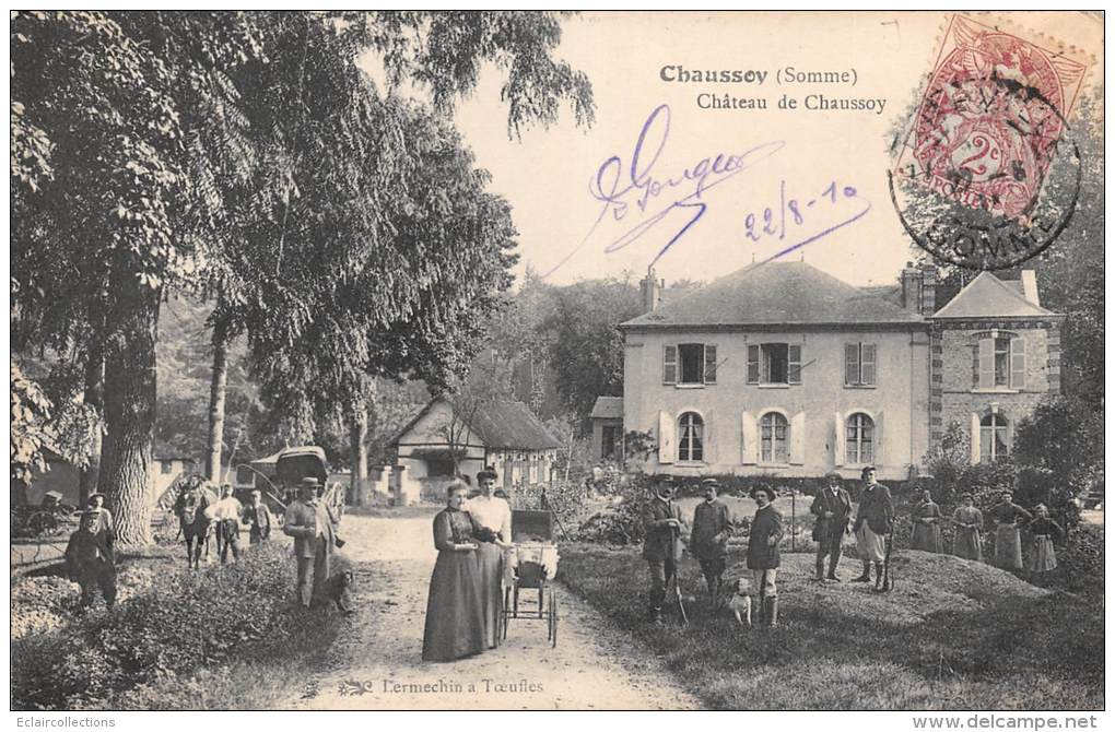 Chaussoy     80       Le Château. Chasseurs - Other & Unclassified