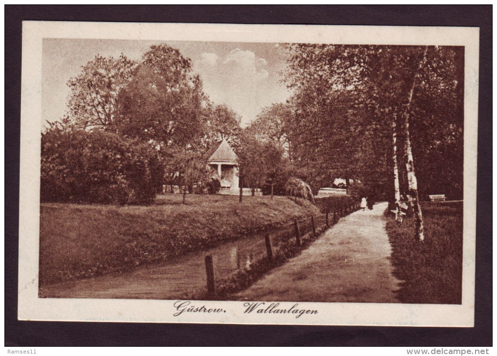 AK GÜSTROW - Wallanlagen - 1922 - Guestrow