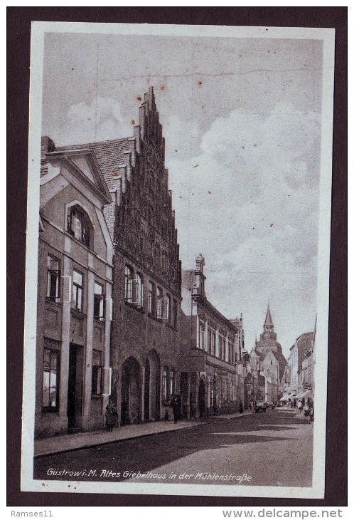 AK GÜSTROW - Giebelhaus Mühlenstrasse - 1950 - Guestrow