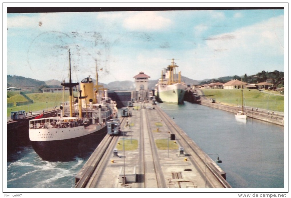 Canal De Panama , Vista General De Las Esclusas De Gatun.., - Panama