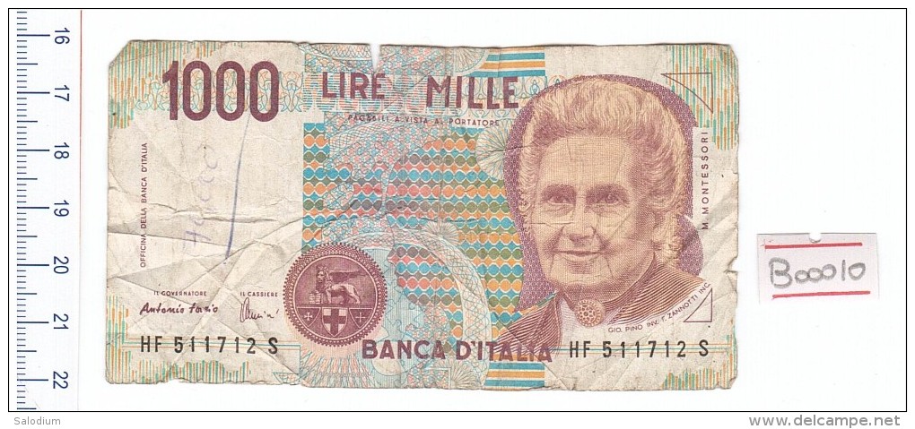 1990 - 1000 Lire Montessori - Italia - Banconota Banknote - 1.000 Lire