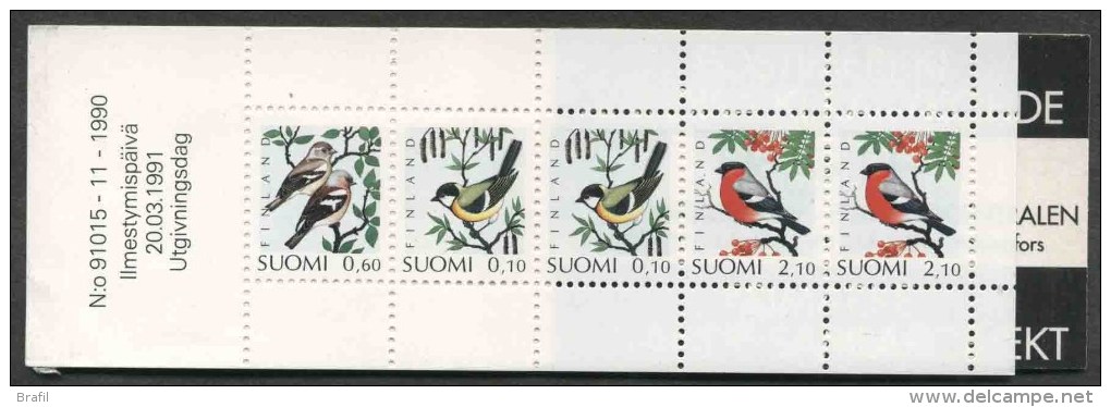 1991 Finlandia, Uccelli , Libretto, Serie Completa Nuova (**) - Carnets