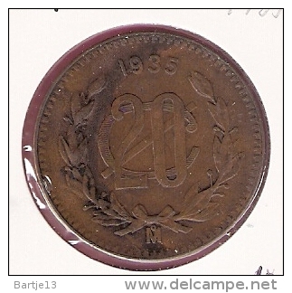 MEXICO 20 CENTAVOS 1935  KM437 - Mexiko