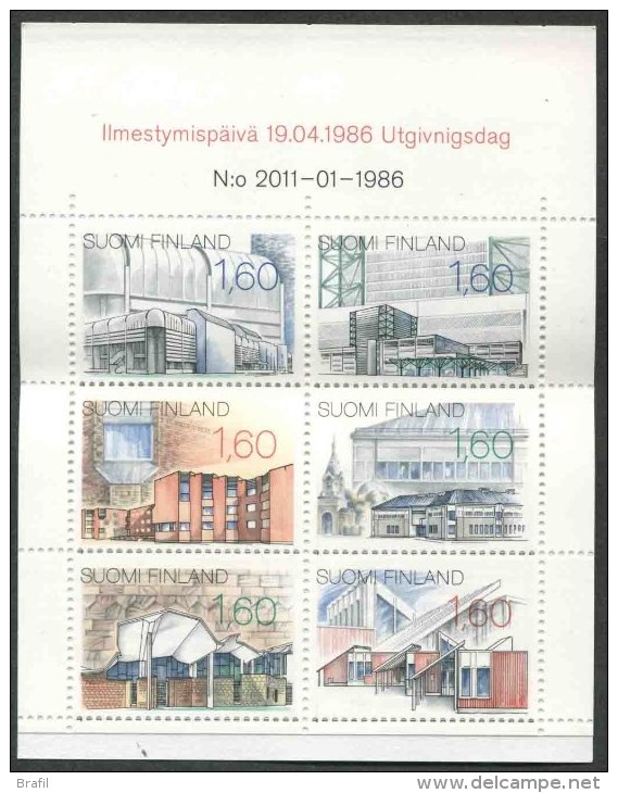 1986 Finlandia, Architettura Finlandese , Libretto, Serie Completa Nuova (**) - Carnets
