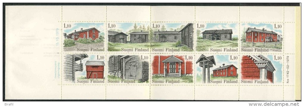 1979 Finlandia, Architettura Rurale , Libretto, Serie Completa Nuova (**) - Carnets