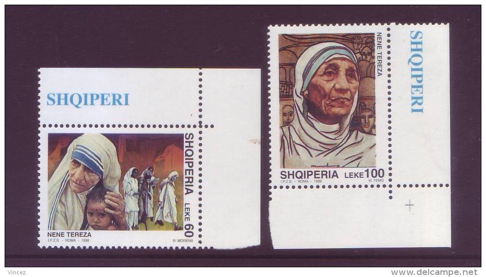 Albania 1998 - Santa Teresa Di Calcutta, 2v MNH** Integri - Albania