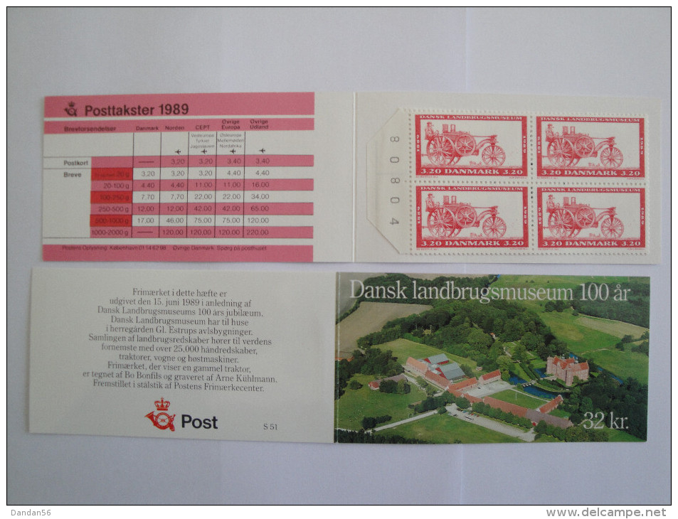 Danemark - 1989 - Carnet C956 ** Musée Agricole - 10 Timbres 32 K - Booklet Farm Museum Miche:l 953 X 10 - Carnets