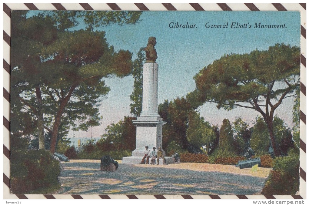 5AH274 GIBRALTAR GENERAL ELIOTT'S MONUMENT  2 Scans - Gibilterra