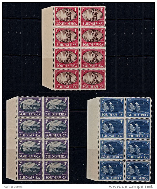 B5025 SOUTH AFRICA 1945, SG 108-110 Victory  MNH Block Of 8 - Unused Stamps