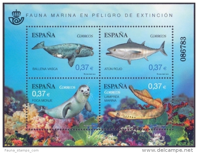 Spain - Marine Fauna, Souvenir Sheet, MINT, 2013 - Other & Unclassified