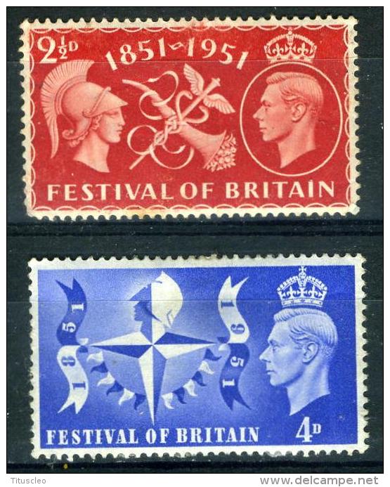 GRANDE BRETAGNE 260/261*  Festival National - Unused Stamps