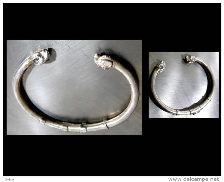 Ancien Bracelet Argent Double Ganesh Dieu éléphant / Vintage Silver  Ganesh Bracelet From India - Armbänder