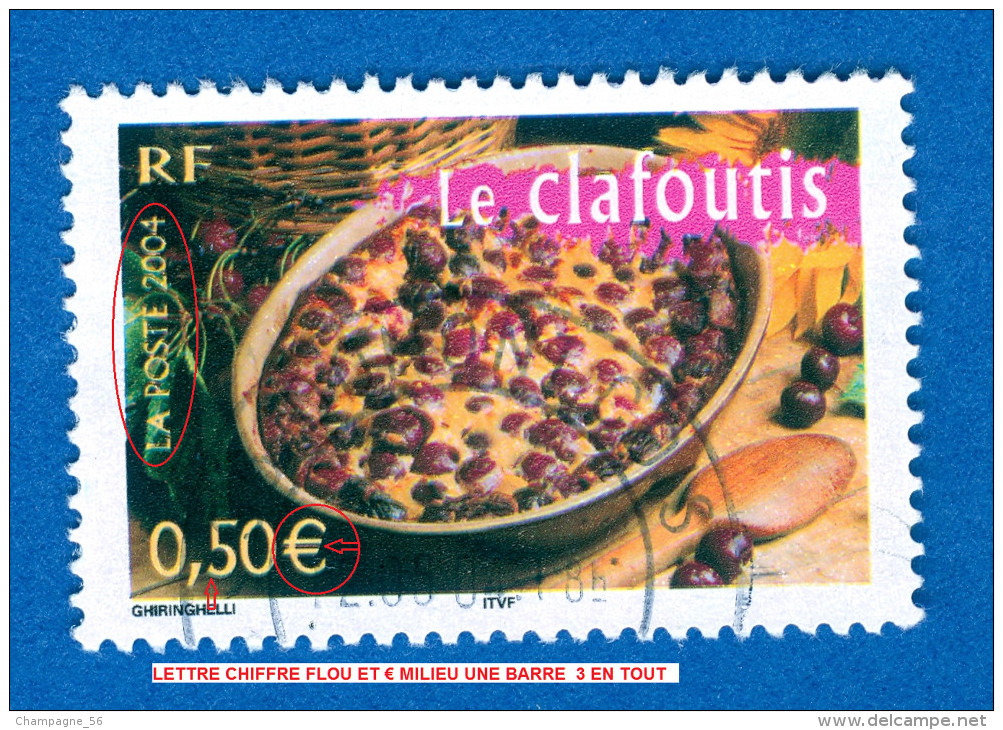 2004  N° 3654   LE CLAFOUTIS 12 05 04  PHOSPHORESCENTE OBLITÉRÉ YVERT TELLIER 0.70 € - Usati