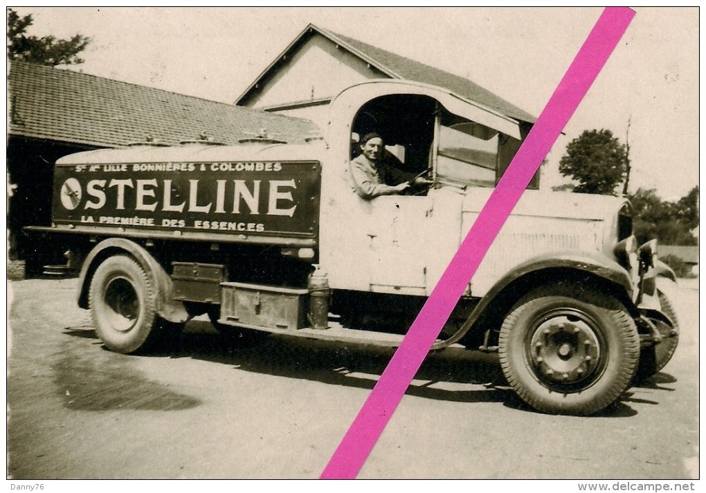 CAMION CITERNE  STE LILLE BONNIERES & COLOMBES *MARQUE STELLINE * DEPOT DE ROUEN *  LE 29 JUIN 1933  * - Camions & Poids Lourds